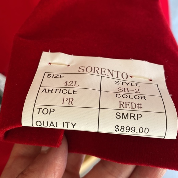 BRAND NEW shawl lapel red Velvet Sorento Jacket - Picture 5 of 7